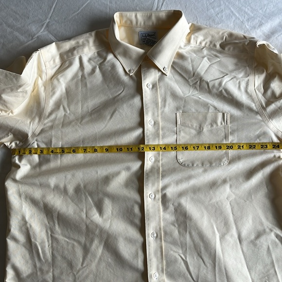 *Like New* Men’s Sz 17.5-33 Yellow LL Bean Traditional Fit Button Down - Picture 4 of 5